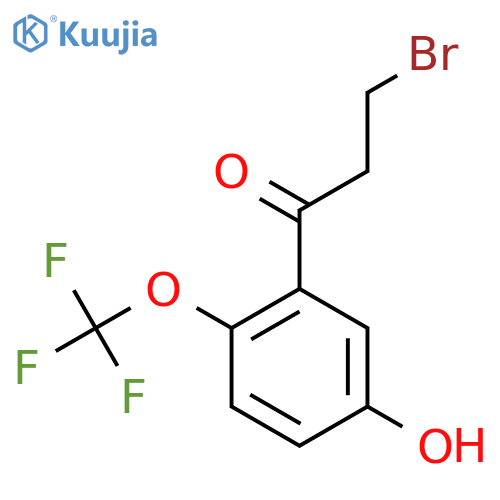 3-Bromo-5'-hydroxy-2'-(trifluoromethoxy)propiophenone structure
