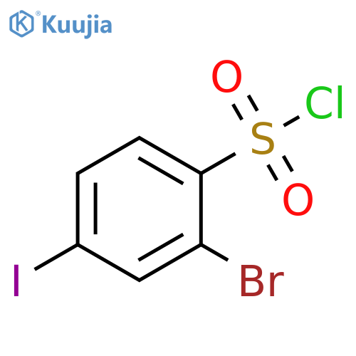2-bromo-4-iodobenzene-1-sulfonyl chloride structure