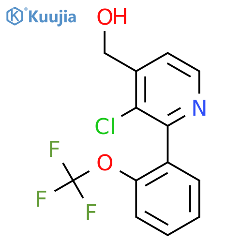 3-Chloro-2-(2-(trifluoromethoxy)phenyl)pyridine-4-methanol structure