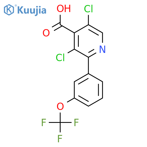 3,5-Dichloro-2-(3-(trifluoromethoxy)phenyl)isonicotinic acid structure