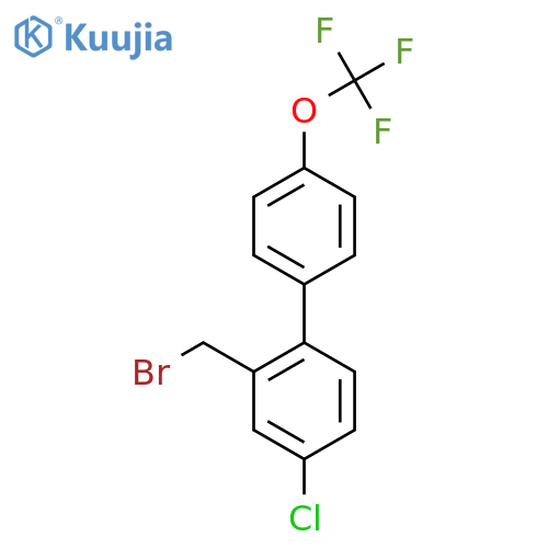 2-Bromomethyl-4-chloro-4'-(trifluoromethoxy)biphenyl structure