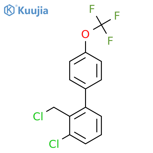 3-Chloro-2-chloromethyl-4'-(trifluoromethoxy)biphenyl structure