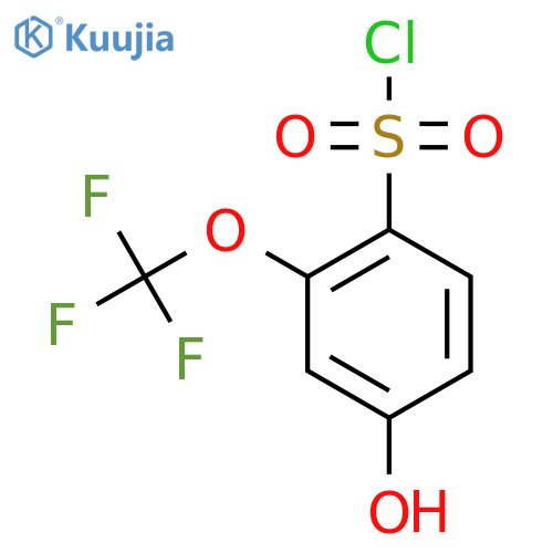 4-Hydroxy-2-(trifluoromethoxy)benzenesulfonyl chloride structure