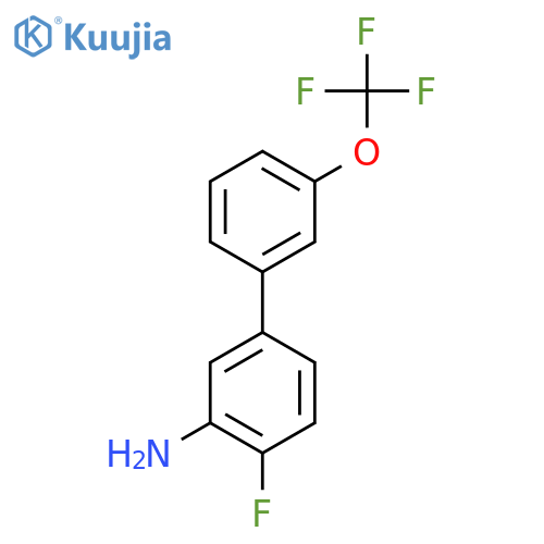 4-Fluoro-3'-(trifluoromethoxy)-1,1'-biphenyl-3-amine structure