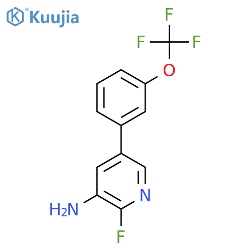 3-Amino-2-fluoro-5-(3-(trifluoromethoxy)phenyl)pyridine structure