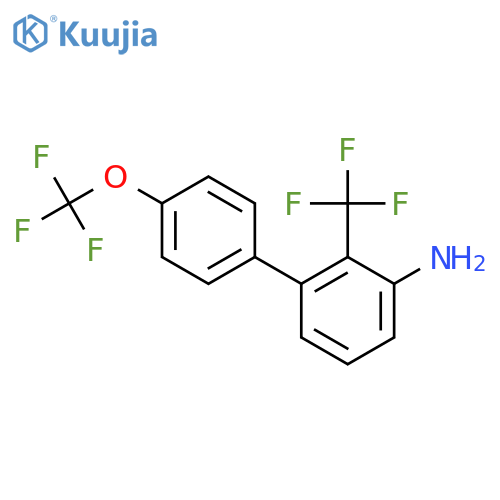 3-Amino-4'-(trifluoromethoxy)-2-(trifluoromethyl)biphenyl structure