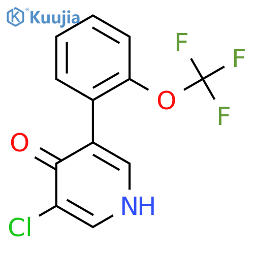 3-Chloro-4-hydroxy-5-(2-(trifluoromethoxy)phenyl)pyridine structure