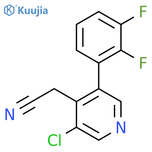 3-Chloro-5-(2,3-difluorophenyl)pyridine-4-acetonitrile structure