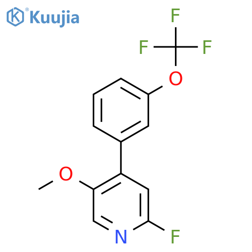 2-Fluoro-5-methoxy-4-(3-(trifluoromethoxy)phenyl)pyridine structure