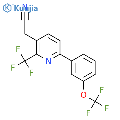 6-(3-(Trifluoromethoxy)phenyl)-2-(trifluoromethyl)pyridine-3-acetonitrile structure