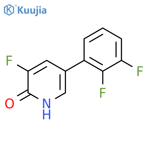 5-(2,3-Difluorophenyl)-3-fluoro-2-hydroxypyridine structure