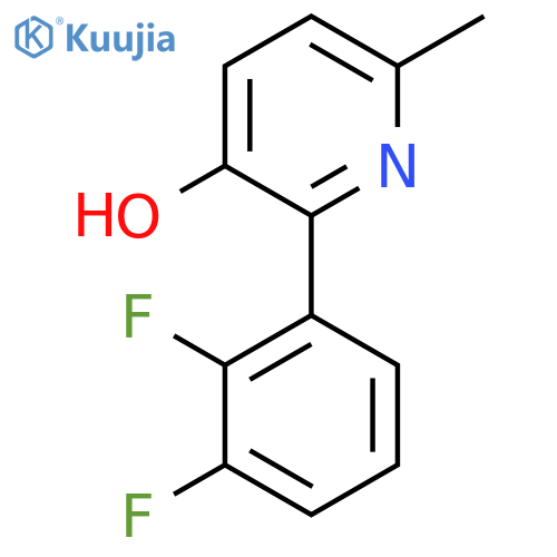 2-(2,3-Difluorophenyl)-3-hydroxy-6-methylpyridine structure