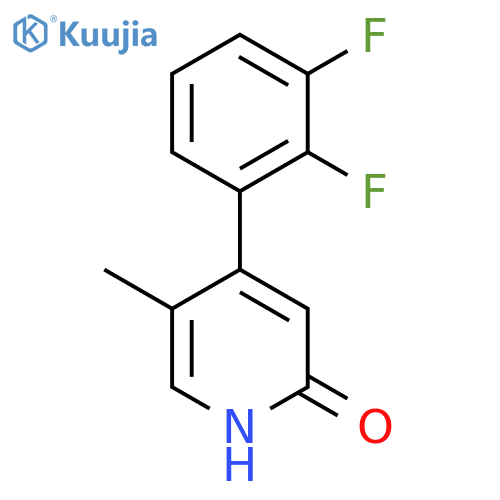 4-(2,3-Difluorophenyl)-2-hydroxy-5-methylpyridine structure