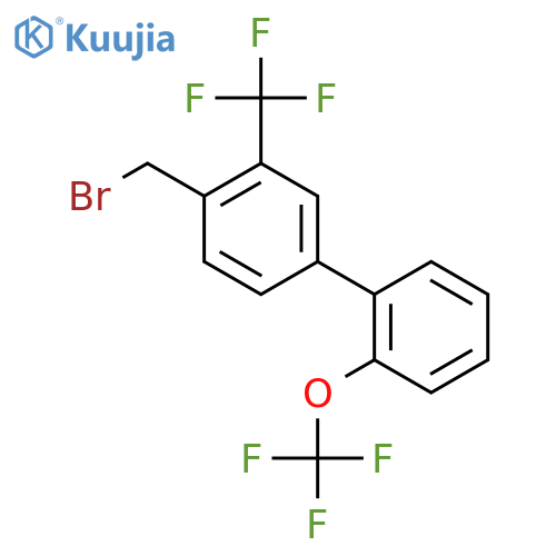 4-Bromomethyl-2'-(trifluoromethoxy)-3-(trifluoromethyl)biphenyl structure