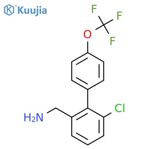 C-(6-Chloro-4'-(trifluoromethoxy)biphenyl-2-yl)-methylamine structure