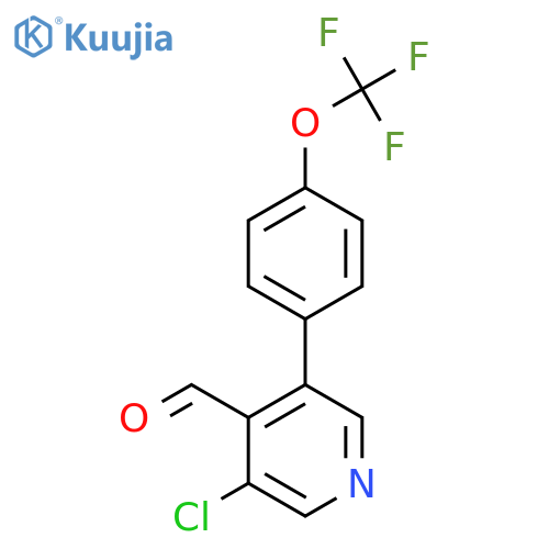 3-Chloro-5-(4-(trifluoromethoxy)phenyl)isonicotinaldehyde structure