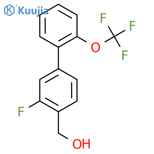 3-Fluoro-2'-(trifluoromethoxy)biphenyl-4-methanol structure