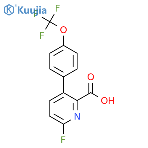 6-Fluoro-3-(4-(trifluoromethoxy)phenyl)picolinic acid structure