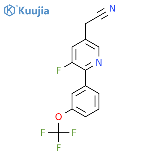 3-Fluoro-2-(3-(trifluoromethoxy)phenyl)pyridine-5-acetonitrile structure