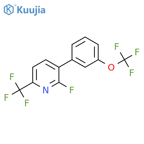 2-Fluoro-3-(3-(trifluoromethoxy)phenyl)-6-(trifluoromethyl)pyridine structure