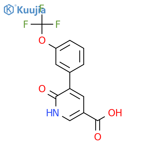 6-Hydroxy-5-(3-trifluoromethoxyphenyl)nicotinic acid structure