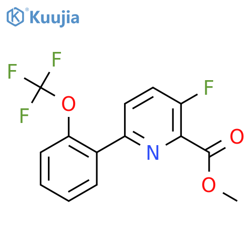 Methyl 3-fluoro-6-(2-(trifluoromethoxy)phenyl)picolinate structure