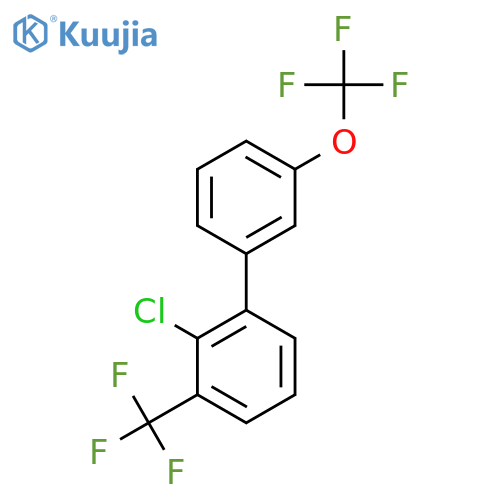 2-Chloro-3'-(trifluoromethoxy)-3-(trifluoromethyl)biphenyl structure