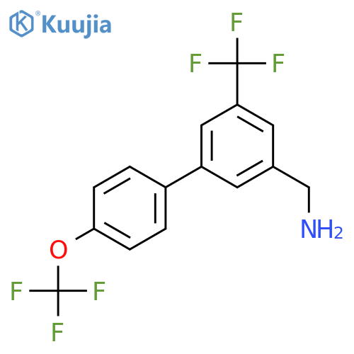 C-(4'-(Trifluoromethoxy)-5-(trifluoromethyl)biphenyl-3-yl)-methylamine structure