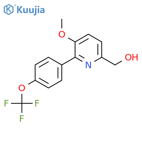 3-Methoxy-2-(4-(trifluoromethoxy)phenyl)pyridine-6-methanol structure