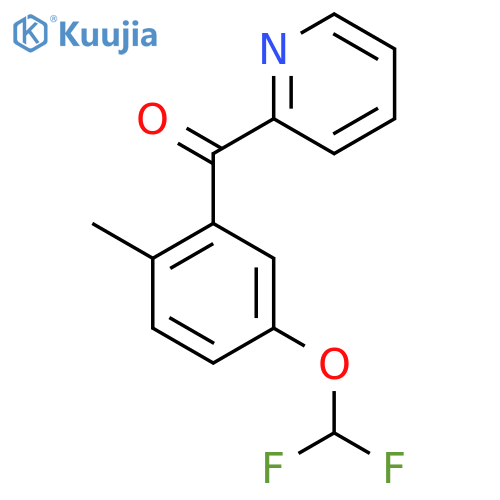 2-(5-(Difluoromethoxy)-2-methylbenzoyl)pyridine structure