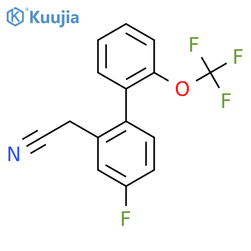 4-Fluoro-2'-(trifluoromethoxy)biphenyl-2-acetonitrile structure