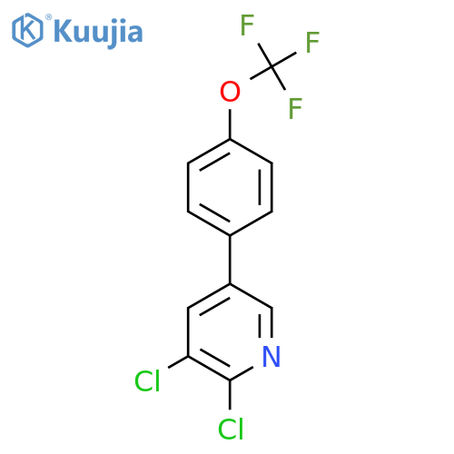 2,3-Dichloro-5-(4-(trifluoromethoxy)phenyl)pyridine structure