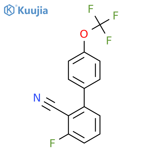 2-Cyano-3-fluoro-4'-(trifluoromethoxy)biphenyl structure
