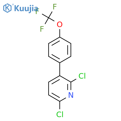 2,6-Dichloro-3-(4-(trifluoromethoxy)phenyl)pyridine structure