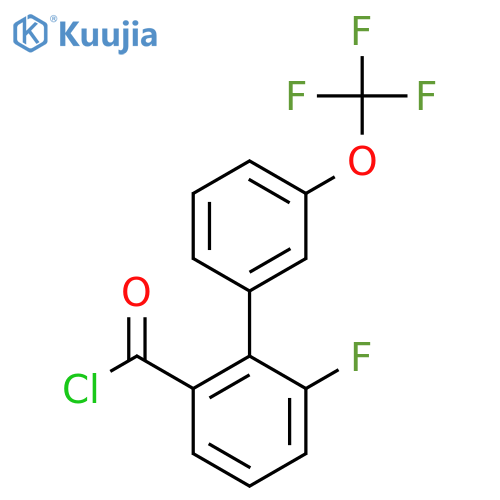 6-Fluoro-3'-(trifluoromethoxy)biphenyl-2-carbonyl chloride structure