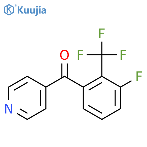 4-(3-Fluoro-2-(trifluoromethyl)benzoyl)pyridine structure