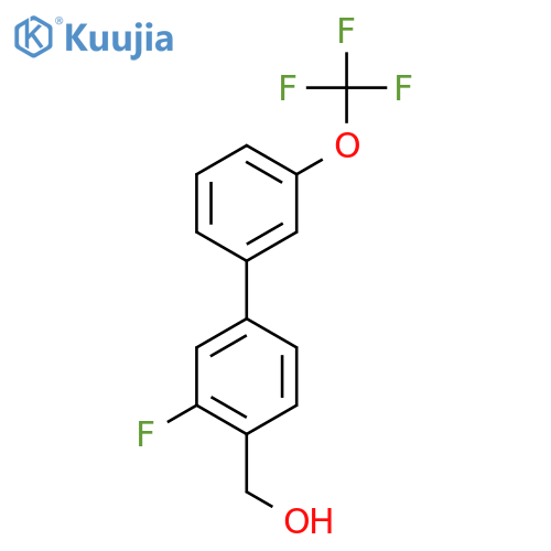 3-Fluoro-3'-(trifluoromethoxy)biphenyl-4-methanol structure