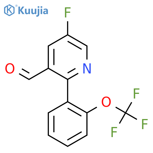 5-Fluoro-2-(2-(trifluoromethoxy)phenyl)nicotinaldehyde structure
