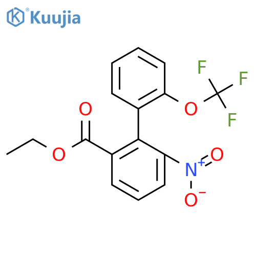 Ethyl 6-nitro-2'-(trifluoromethoxy)biphenyl-2-carboxylate structure