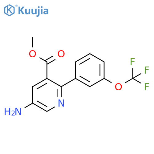 Methyl 5-amino-2-(3-(trifluoromethoxy)phenyl)nicotinate structure