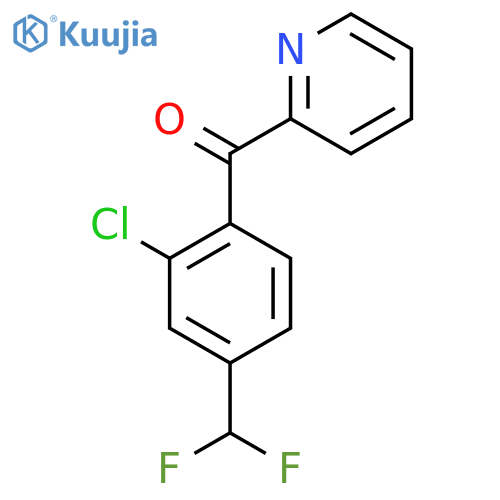 2-(2-Chloro-4-(difluoromethyl)benzoyl)pyridine structure
