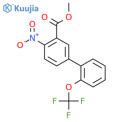 Methyl 4-nitro-2'-(trifluoromethoxy)biphenyl-3-carboxylate structure