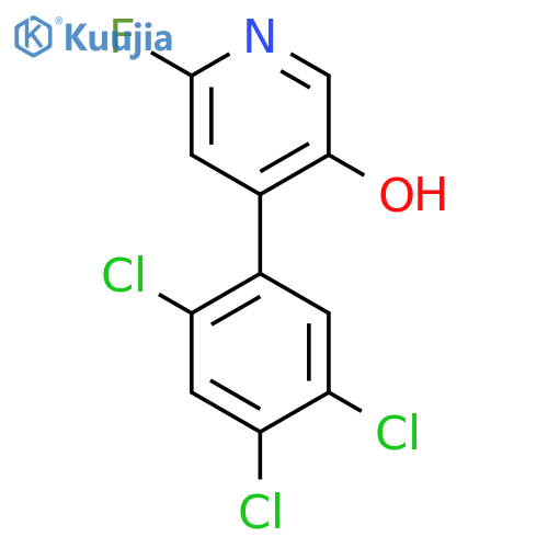 2-Fluoro-5-hydroxy-4-(2,4,5-trichlorophenyl)pyridine structure