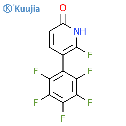 2-Fluoro-6-hydroxy-3-(perfluorophenyl)pyridine structure