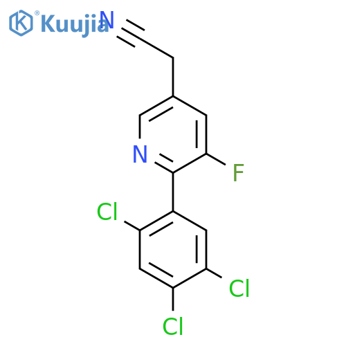 3-Fluoro-2-(2,4,5-trichlorophenyl)pyridine-5-acetonitrile structure
