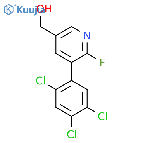 2-Fluoro-3-(2,4,5-trichlorophenyl)pyridine-5-methanol structure