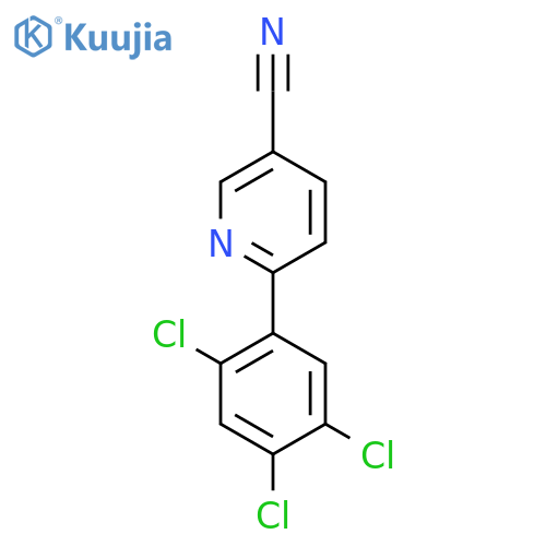 6-(2,4,5-Trichlorophenyl)nicotinonitrile structure