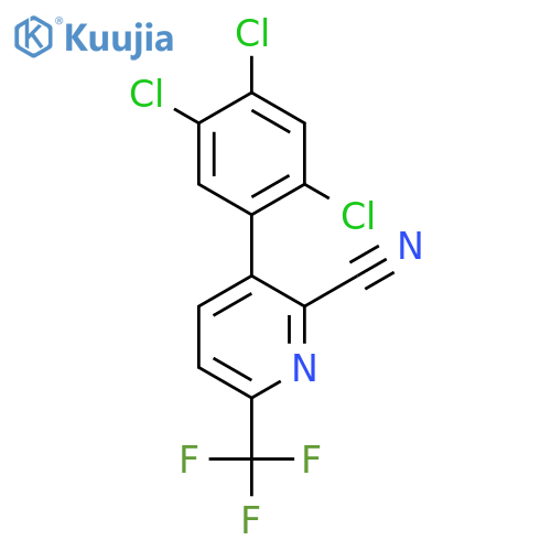 3-(2,4,5-Trichlorophenyl)-6-(trifluoromethyl)picolinonitrile structure