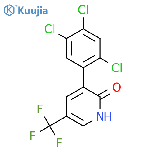 2-Hydroxy-3-(2,4,5-trichlorophenyl)-5-(trifluoromethyl)pyridine structure
