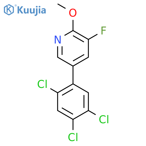 3-Fluoro-2-methoxy-5-(2,4,5-trichlorophenyl)pyridine structure